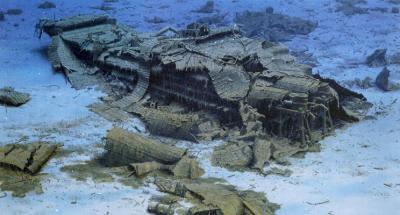 Sular altındaki Titanic'ten bir görüntü