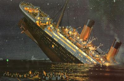 Titanic'in batışının temsili resmi - filmden