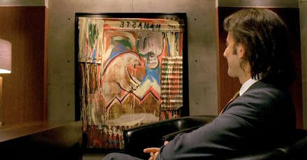 Mr.Widmore 'un ofisindeki tablo: kutup ayısı, tersten Namaste yazısı