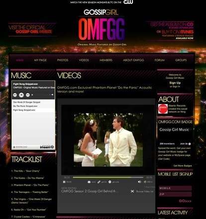 omfgg - Original Music Featured on Gossip Girl web sitesi